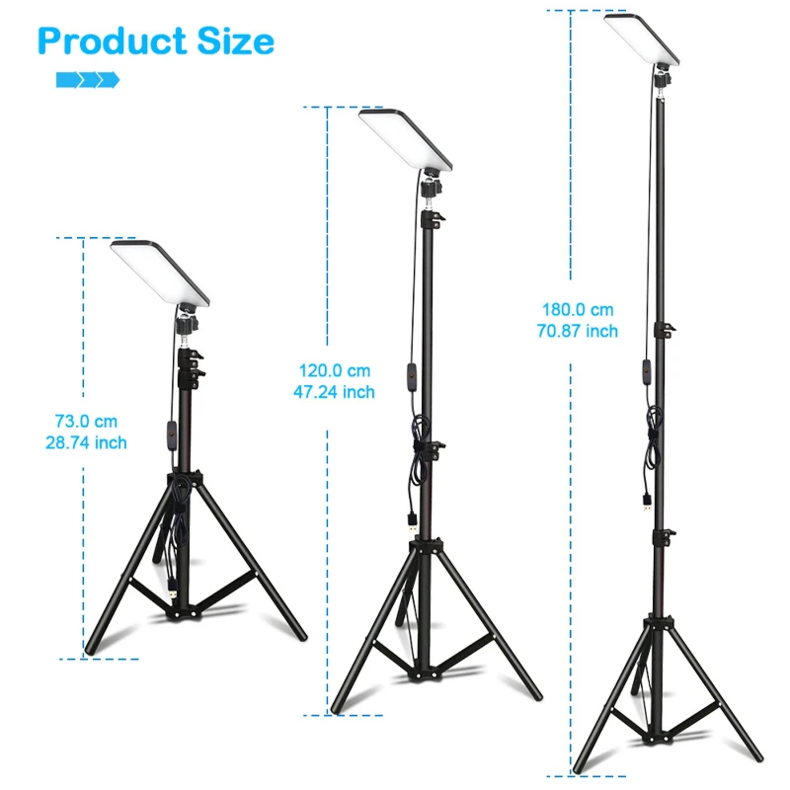 Portable LED Camping Light – Adjustable Tripod for Selfies & Outdoor Lighting
