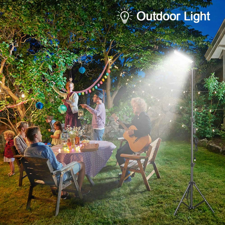Portable LED Camping Light – Adjustable Tripod for Selfies & Outdoor Lighting