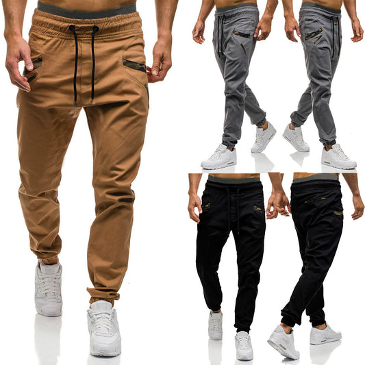 Fashion Men Gyms Pure color Pants Joggers