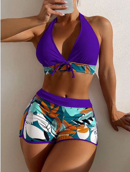 Women's High-Waisted Sports Bikini suit