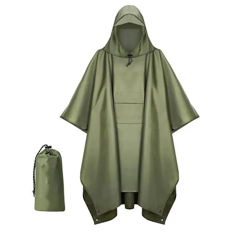 3 In 1 Outdoor  Hooded Sleeve Waterproof Rain Poncho