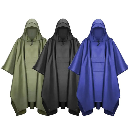 3 In 1 Outdoor  Hooded Sleeve Waterproof Rain Poncho
