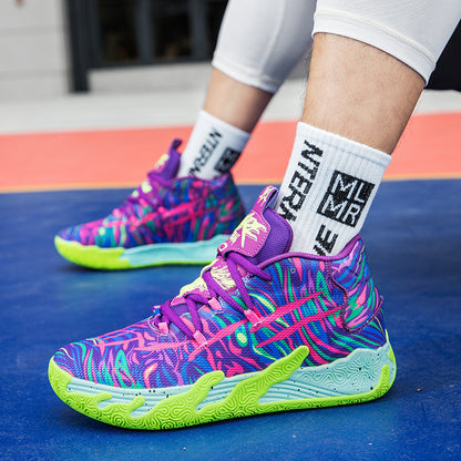 purple MB.03 men's and women's indoor and outdoor shock-absorbing and anti slip basketball shoes