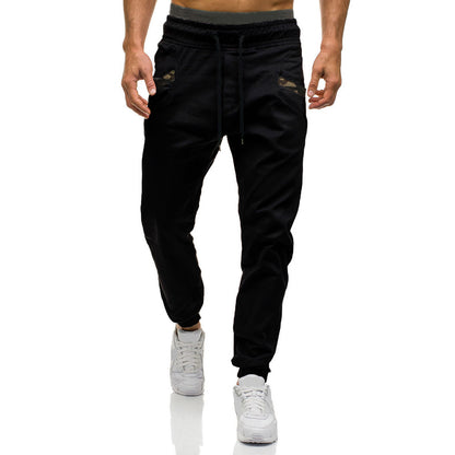 Fashion Men Gyms Pure color Pants Joggers